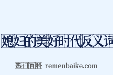 媳妇的美好时代反义词是什么意思的图片